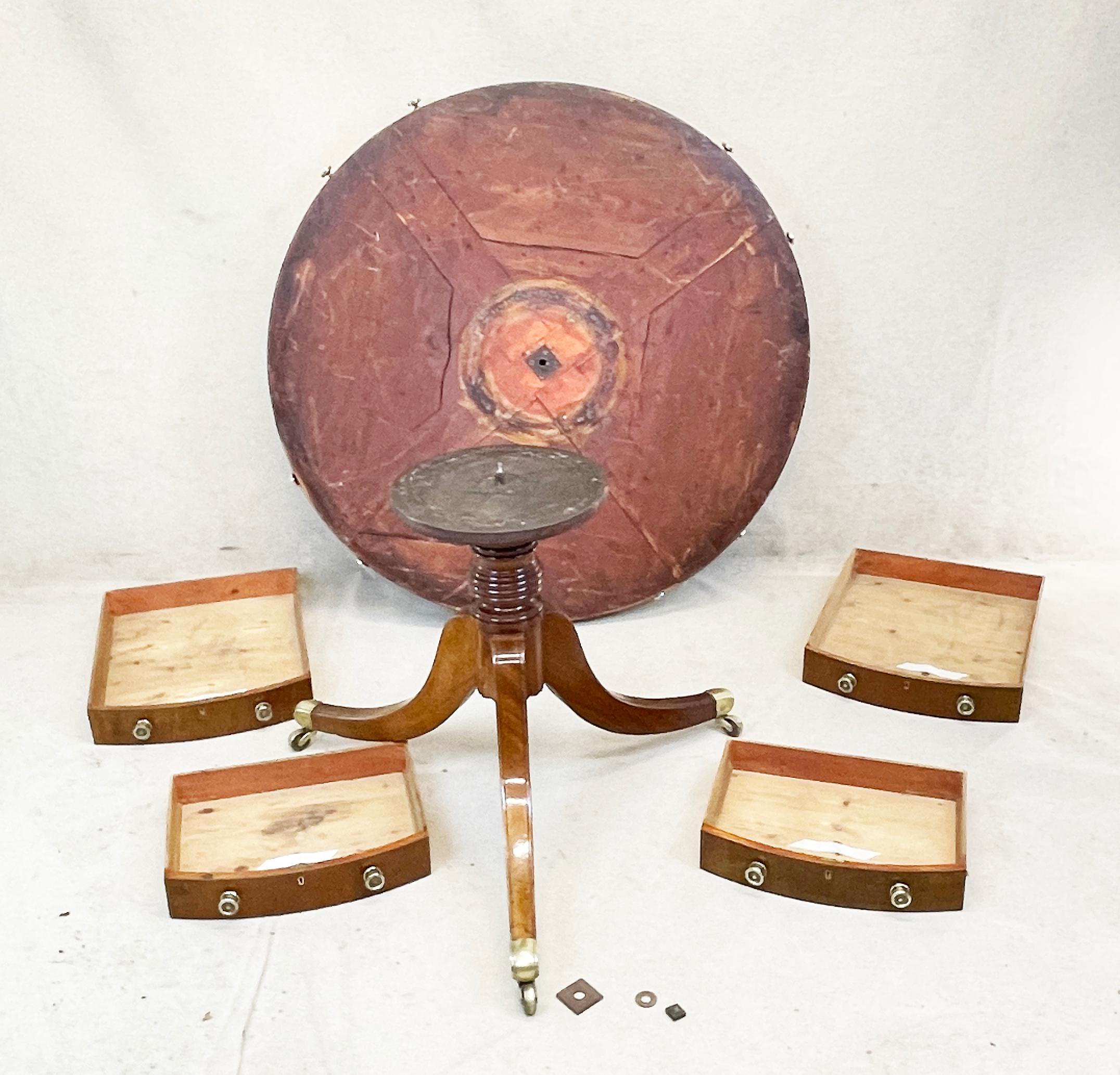 Georgian 19th Century Mahogany Drum Table In Good Condition In Bedfordshire, GB