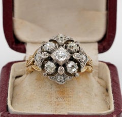 Georgian 2.0 Carat Diamond Rare Cluster Ring
