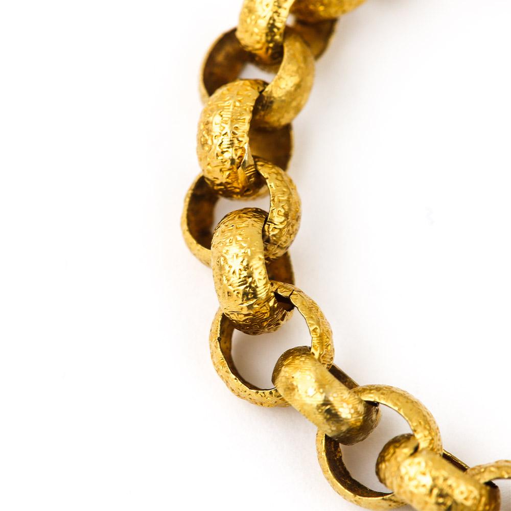 Georgian 20 Karat Gold Bracelet with Turquoise Heart Locket, circa 1820 2
