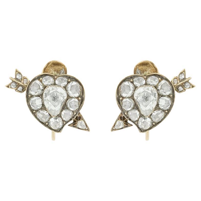 Georgische 2,00ct Diamant-Ohrringe, um 1820
