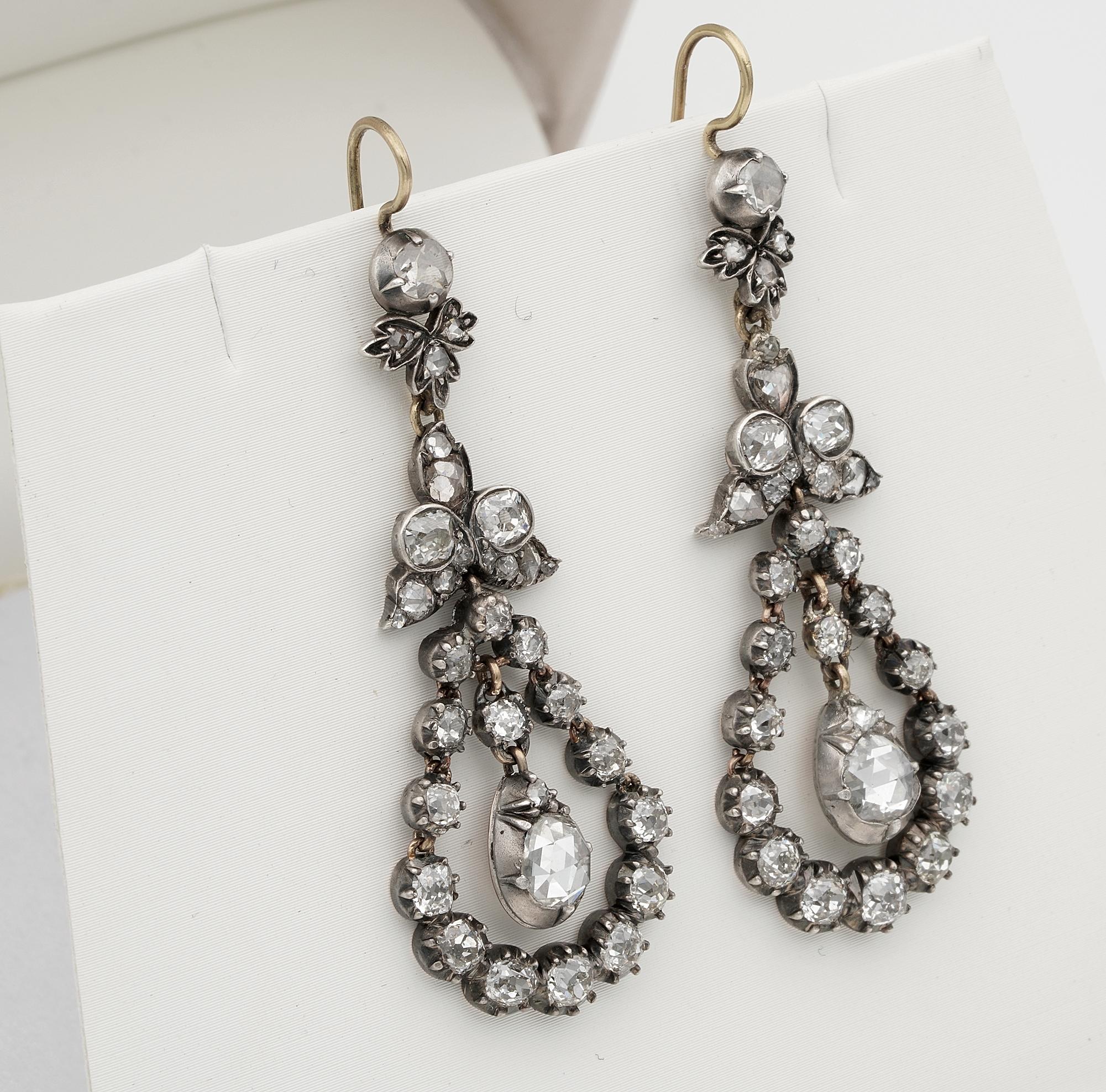 georgian diamond earrings