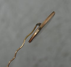 Georgian 9ct Rose Gold Sepia Brooch Lady Holding Wreath