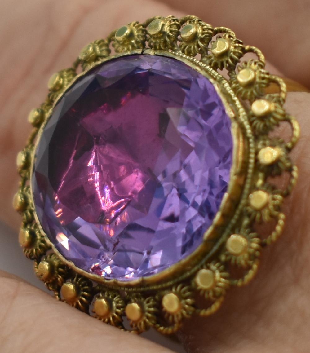 Georgian Amethyst Cannetille Ring, circa 1840 1