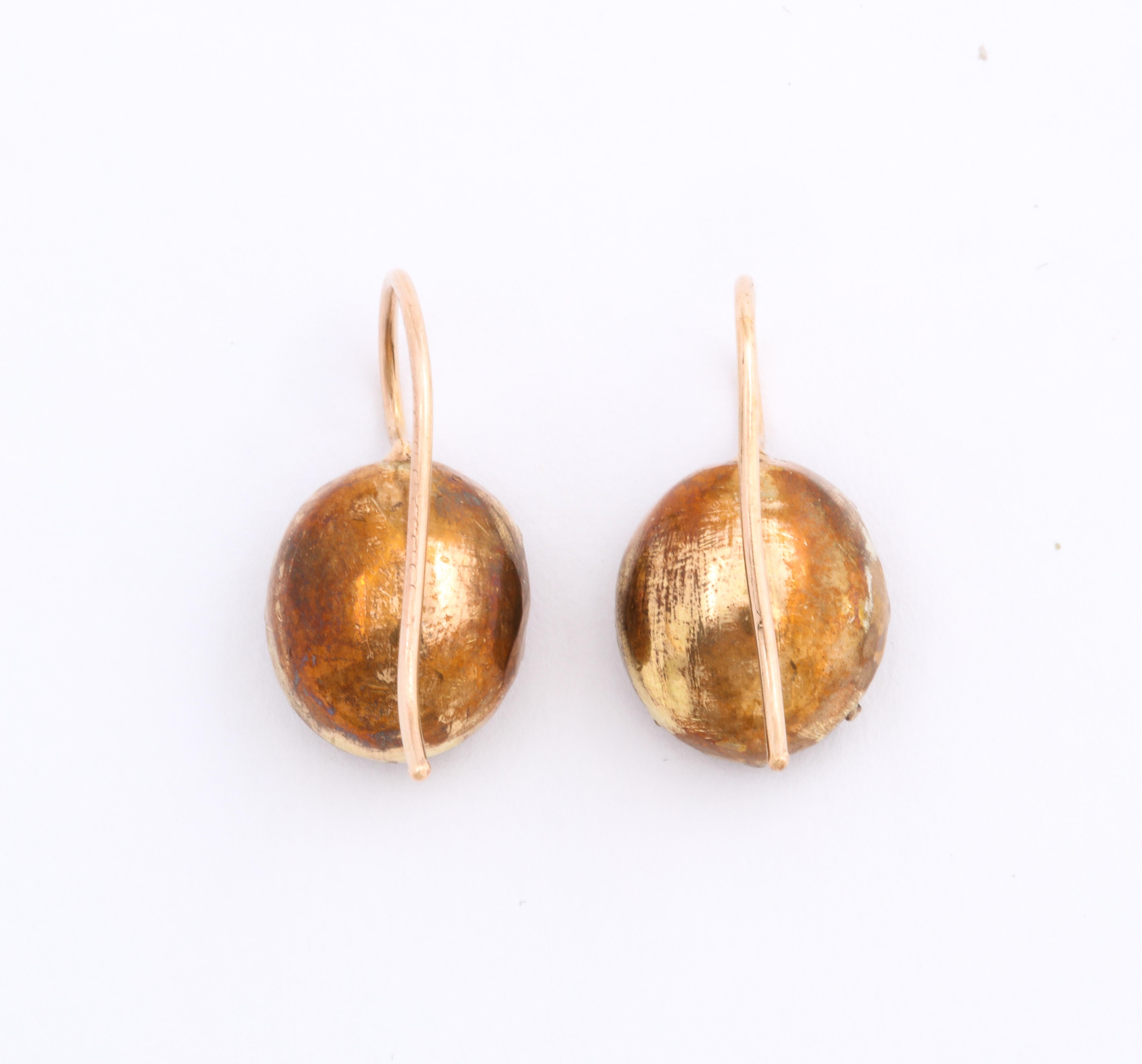 Oval Cut Georgian Amethyst Paste Earrings