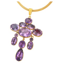 Georgian Amethyst Pendant in Gold