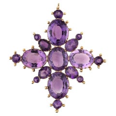 Georgian Amethyst Star or Snowflake Pendant c. 1820