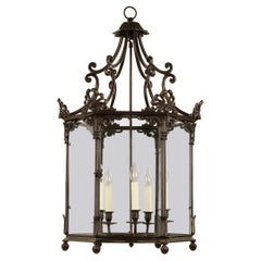 Georgian Anthemion Lantern, Bronzed