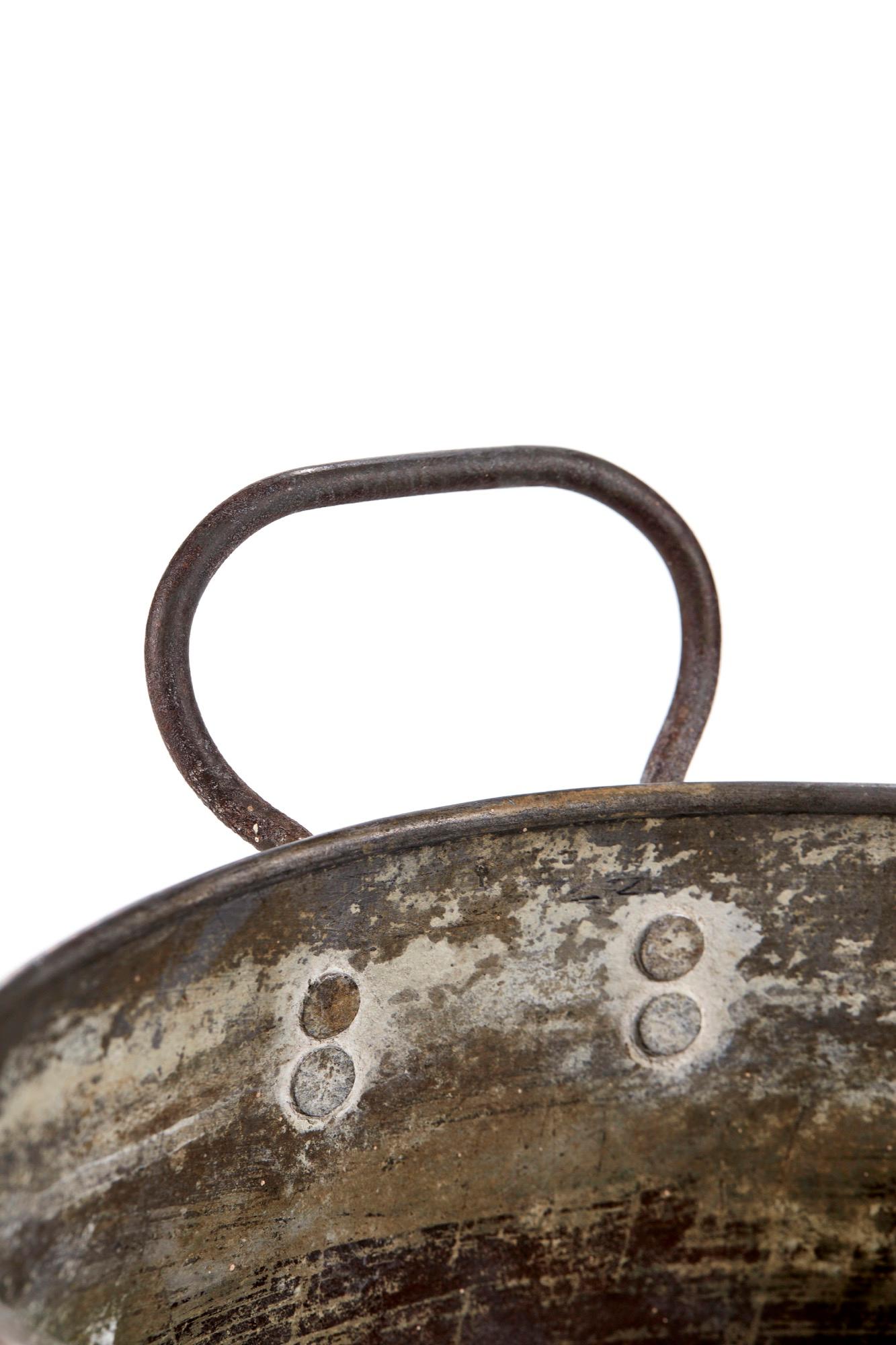 Georgian Antique Copper Saucepan For Sale 1