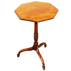 Georgian Antique Mahogany Octagonal Wine Table