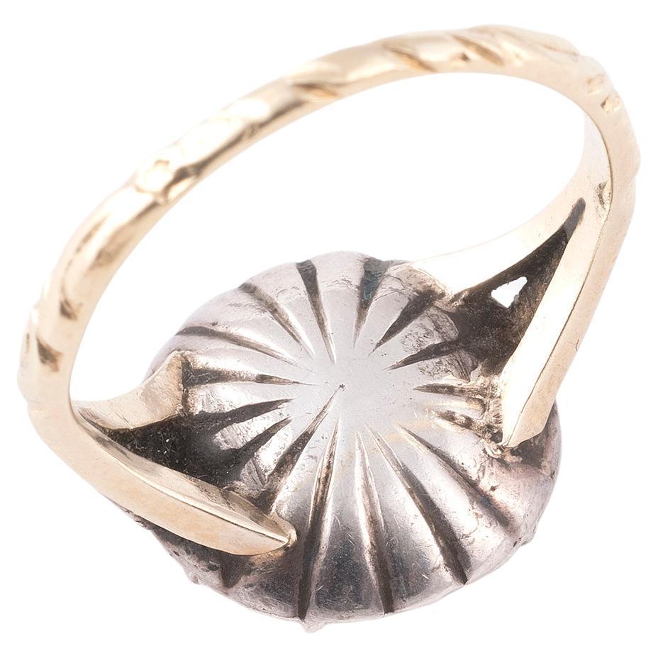 George III Georgian Antique Rose-Cut Diamond Ring Circa 1790