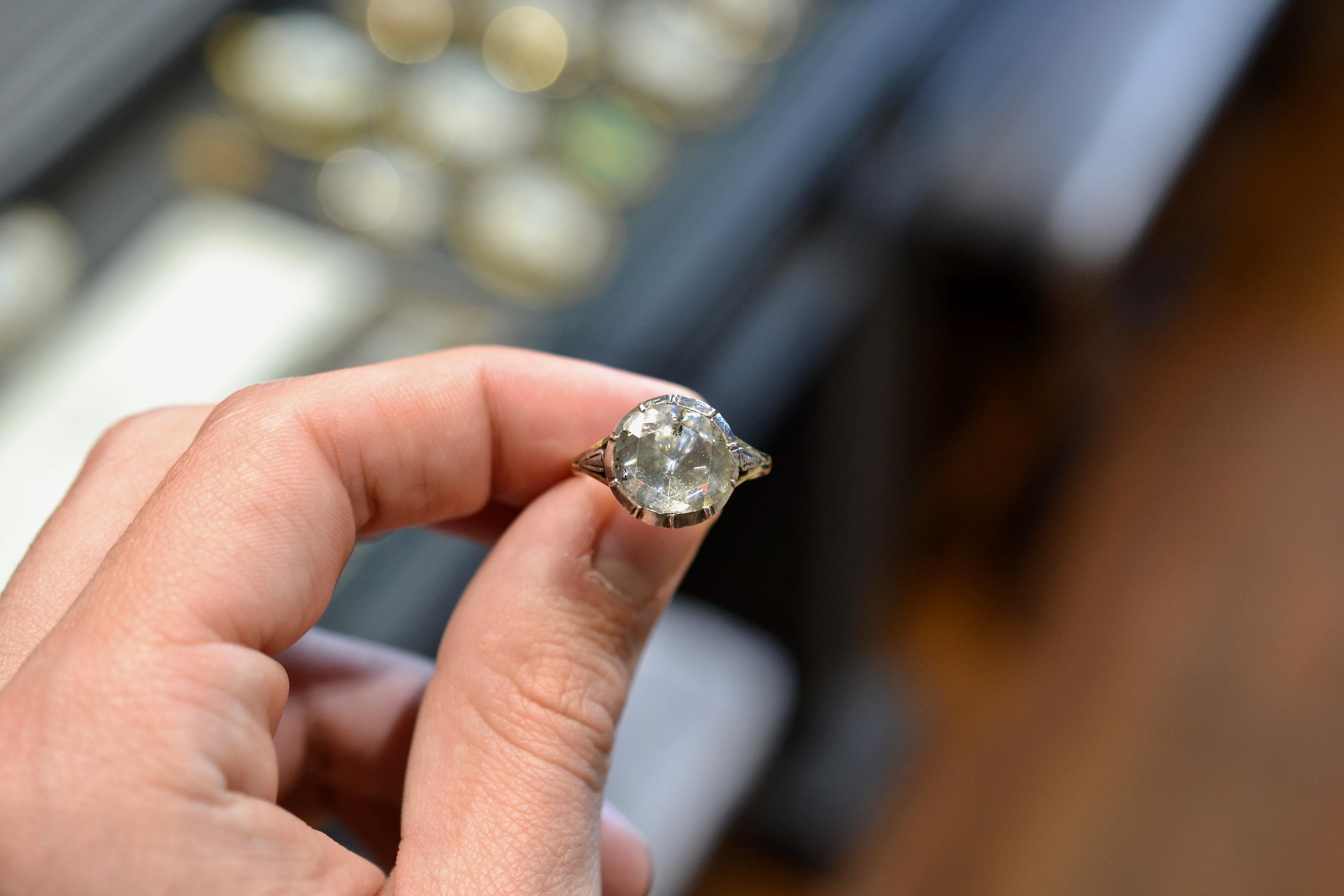 Georgian Antique Rose-Cut Diamond Ring Circa 1790 1