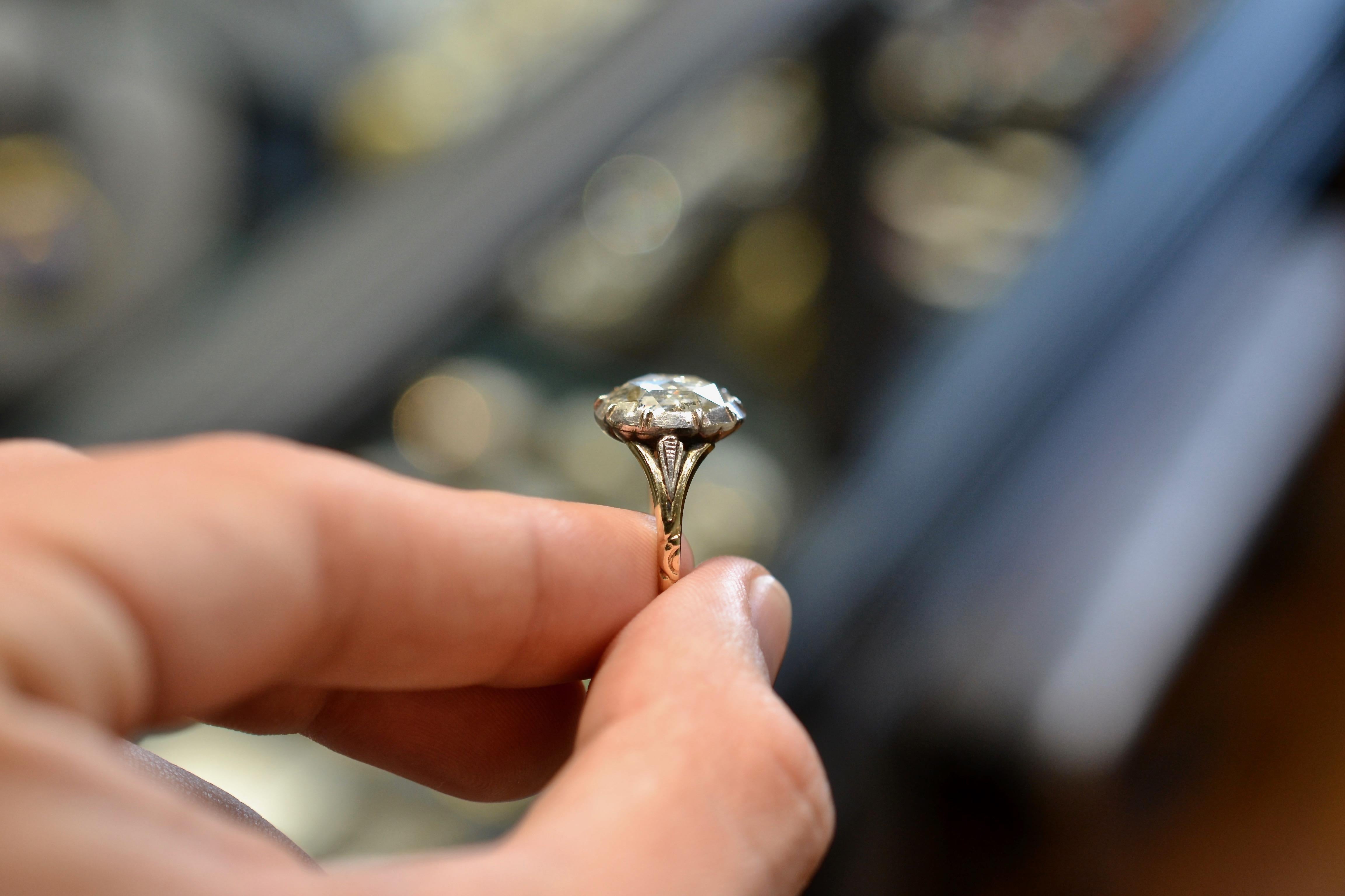 Georgian Antique Rose-Cut Diamond Ring Circa 1790 3