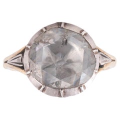 Anillo georgiano antiguo de diamantes talla rosa Circa 1790