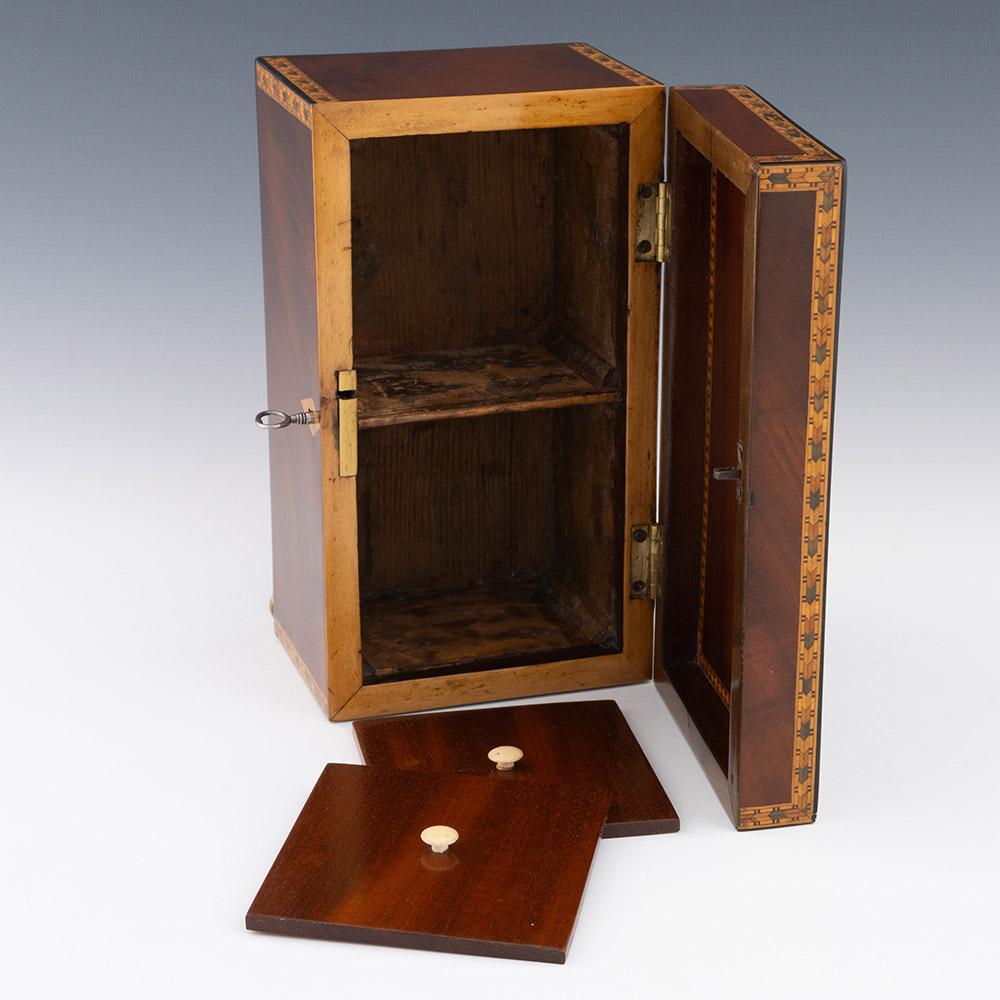 Early 19th Century Georgian Antique Tea Caddy with Conch Decoration c1820