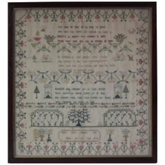 Sampler en textile ancien de l'époque géorgienne:: 1779:: par Mary Elley