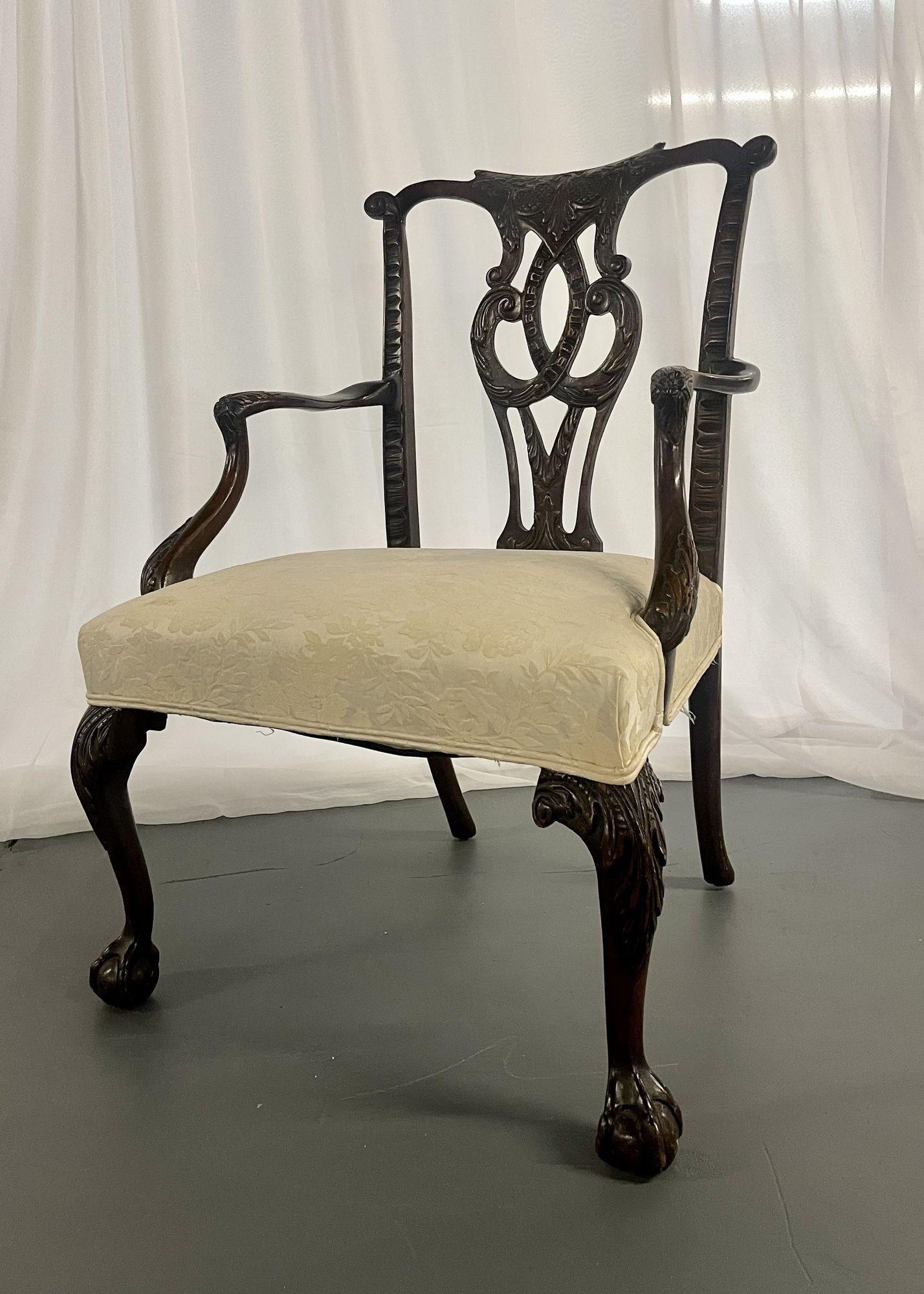 Brazo Georgiano, Silla de oficina. Ball and Claw (Bola y Garra) en Bueno estado para la venta en Manhasset, NY
