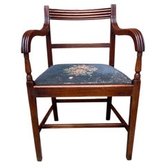 Georgian Armchair Carved Walnut, English Sheraton period, circa 1800