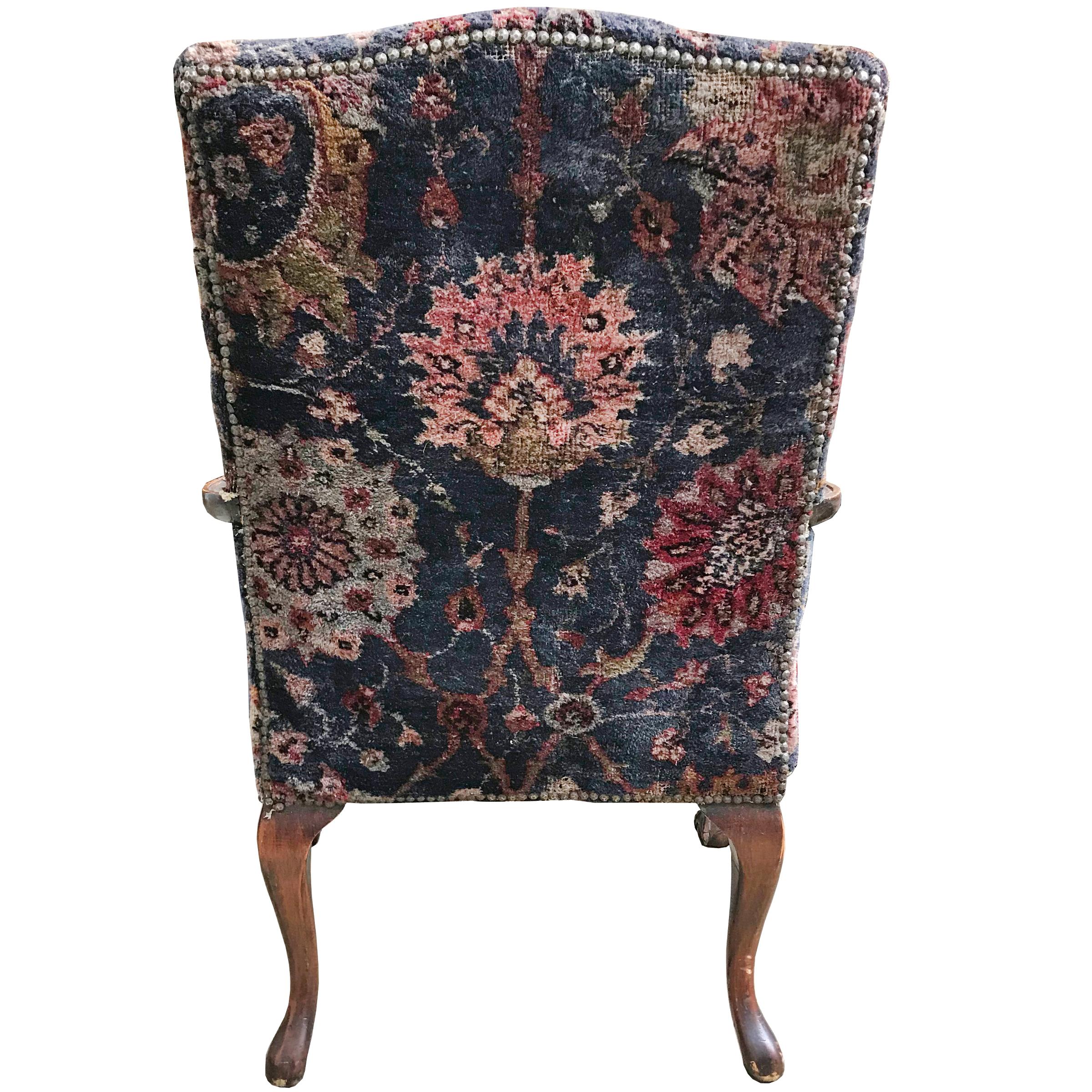 British Georgian Armchair with Footrest