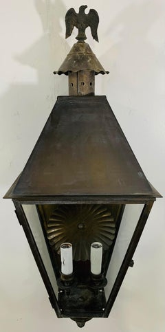 1970's Georgian Art Lighting Wall Lanterns or Sconces, a Pair