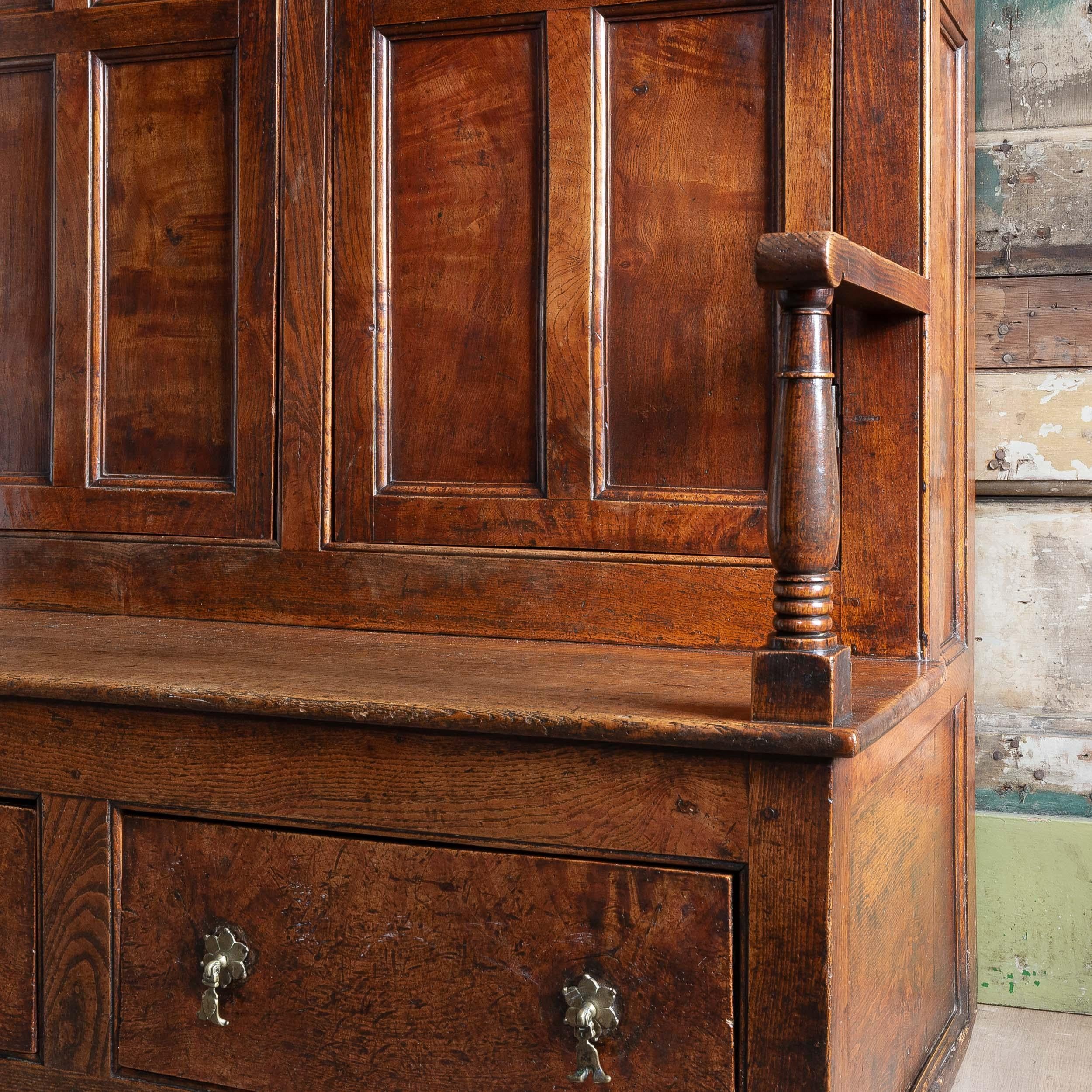 18th Century Georgian Ash Bacon Settle For Sale