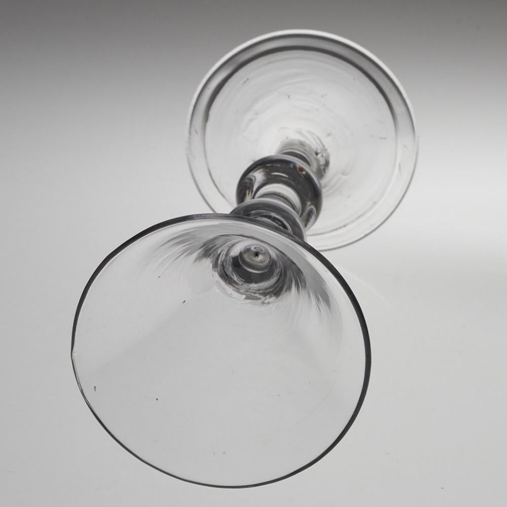 Georgian Balustroid Stem Wine Glass c1745 In Good Condition For Sale In Tunbridge Wells, GB