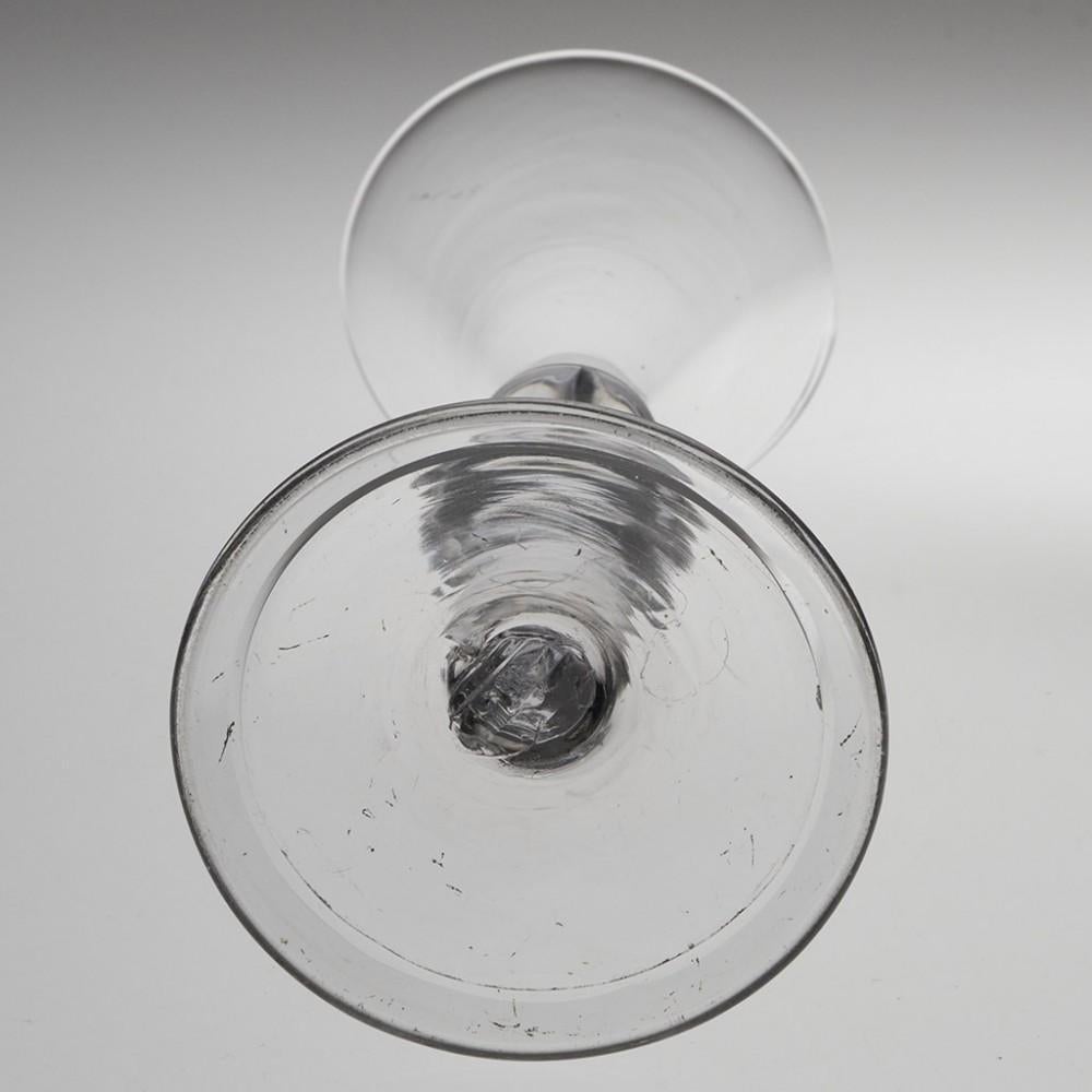 Mid-18th Century Georgian Balustroid Stem Wine Glass c1745 For Sale