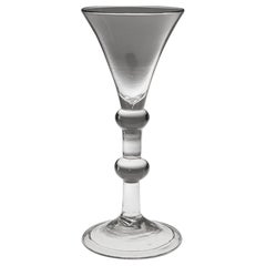 Georgian Balustroid Stem Wine Glass c1745