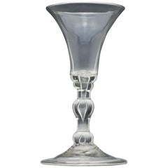 Georgian Balustroid Wine Glass, circa 1730