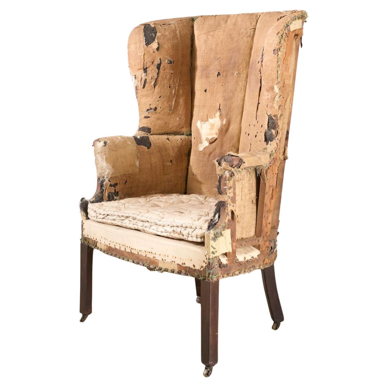 Sillón georgiano con respaldo de barril