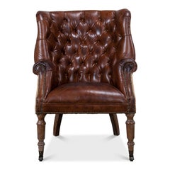 Georgian Barrel Back Jute Wingchair