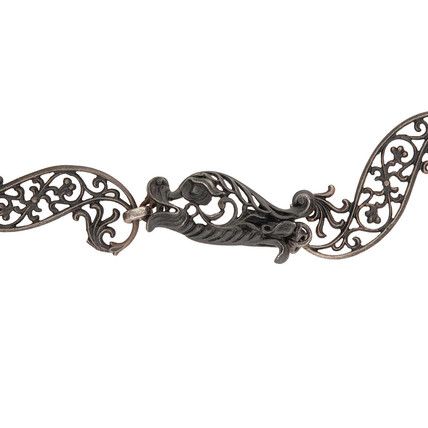 Georgian Berlin Iron Hand Wrought Chain Necklace 38