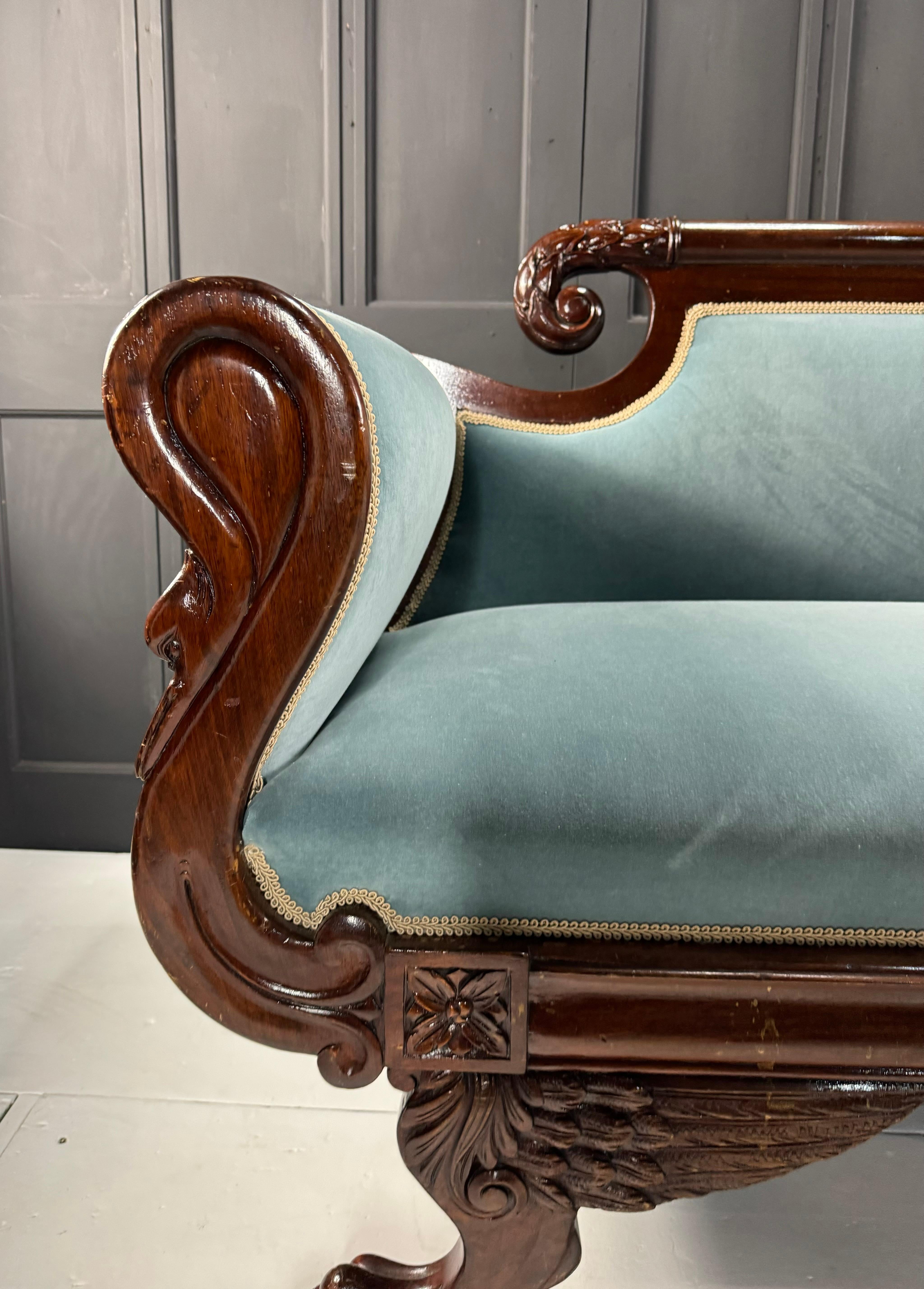 Européen Settee Biedermeier géorgienne en vente