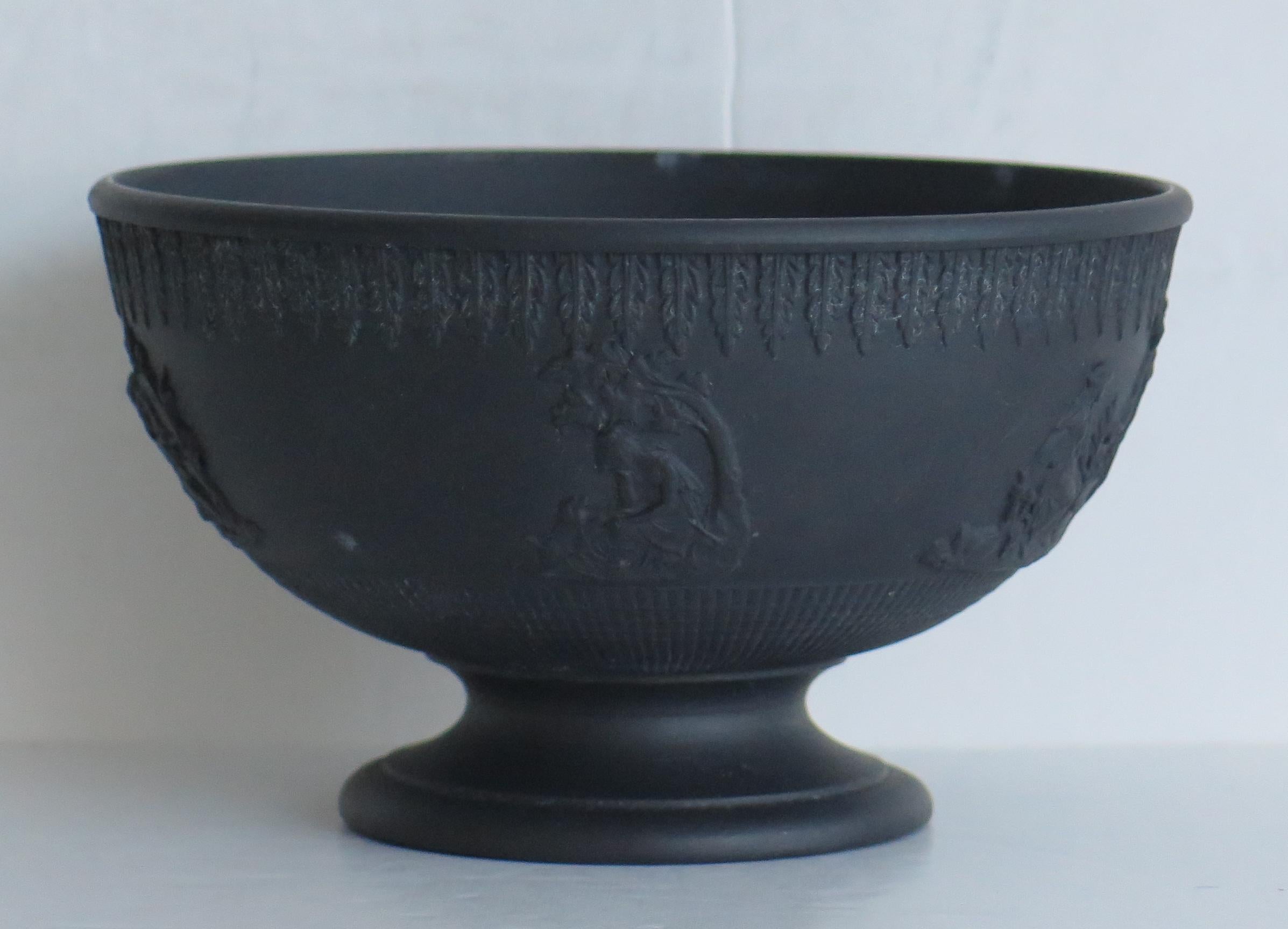 Georgian Black Basalt Bowl by Turner, English circa 1800 In Good Condition In Lincoln, Lincolnshire
