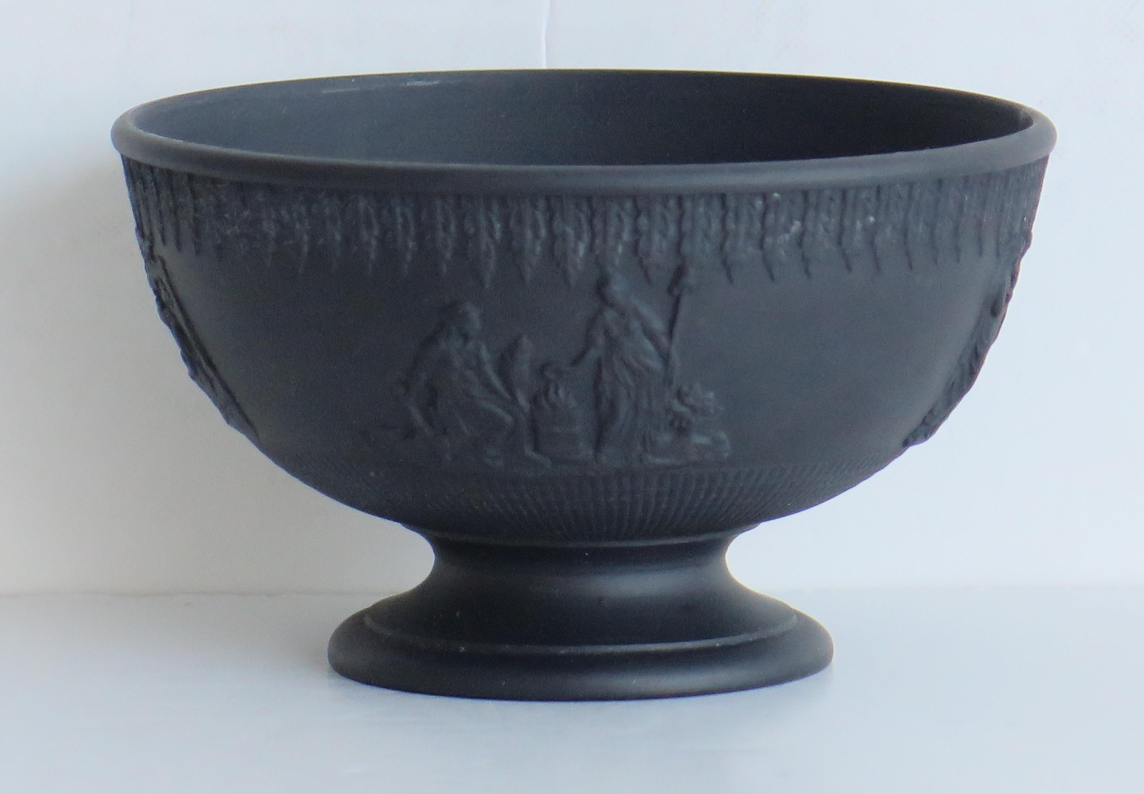 Pottery Georgian Black Basalt Bowl by Turner, English circa 1800