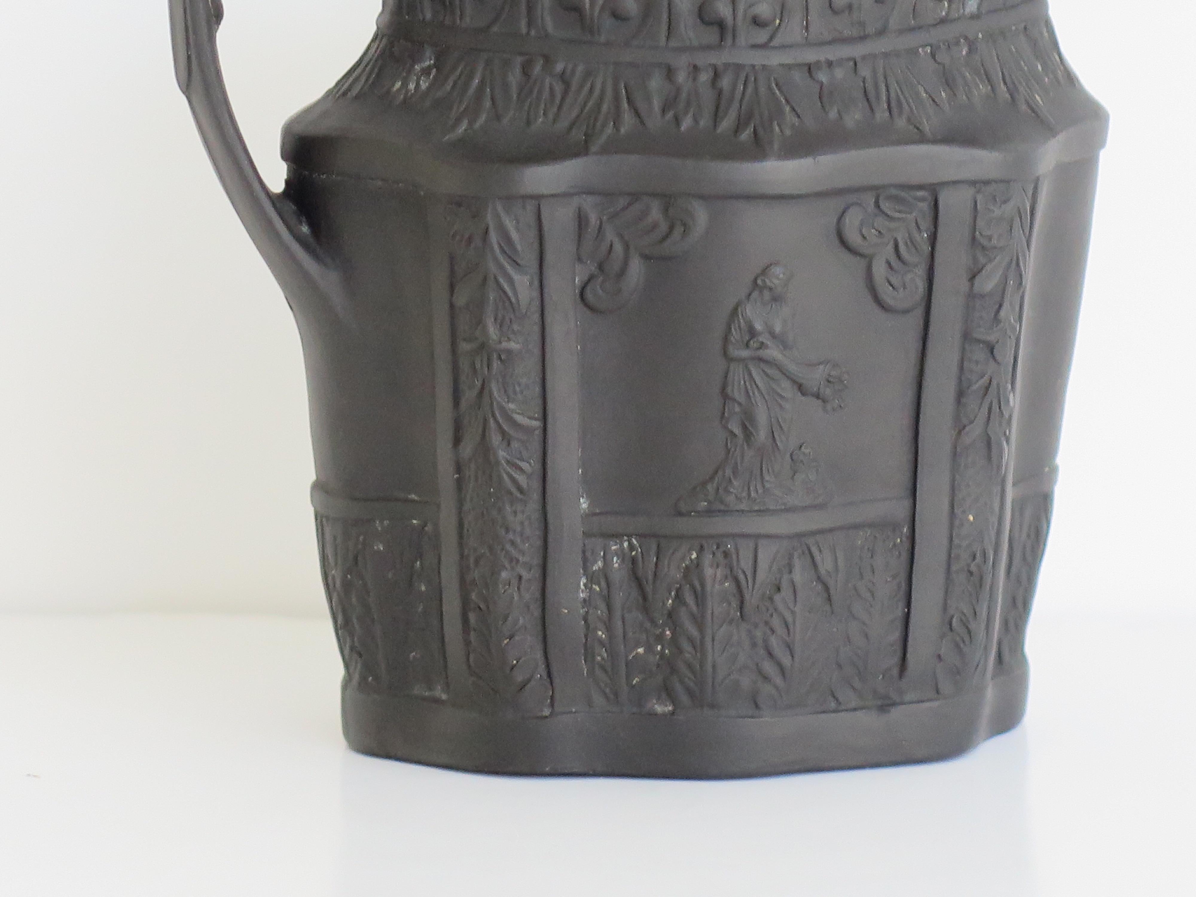 Georgianischer schwarzer Basaltkrug von Turner, Englisch um 1800 im Angebot 7