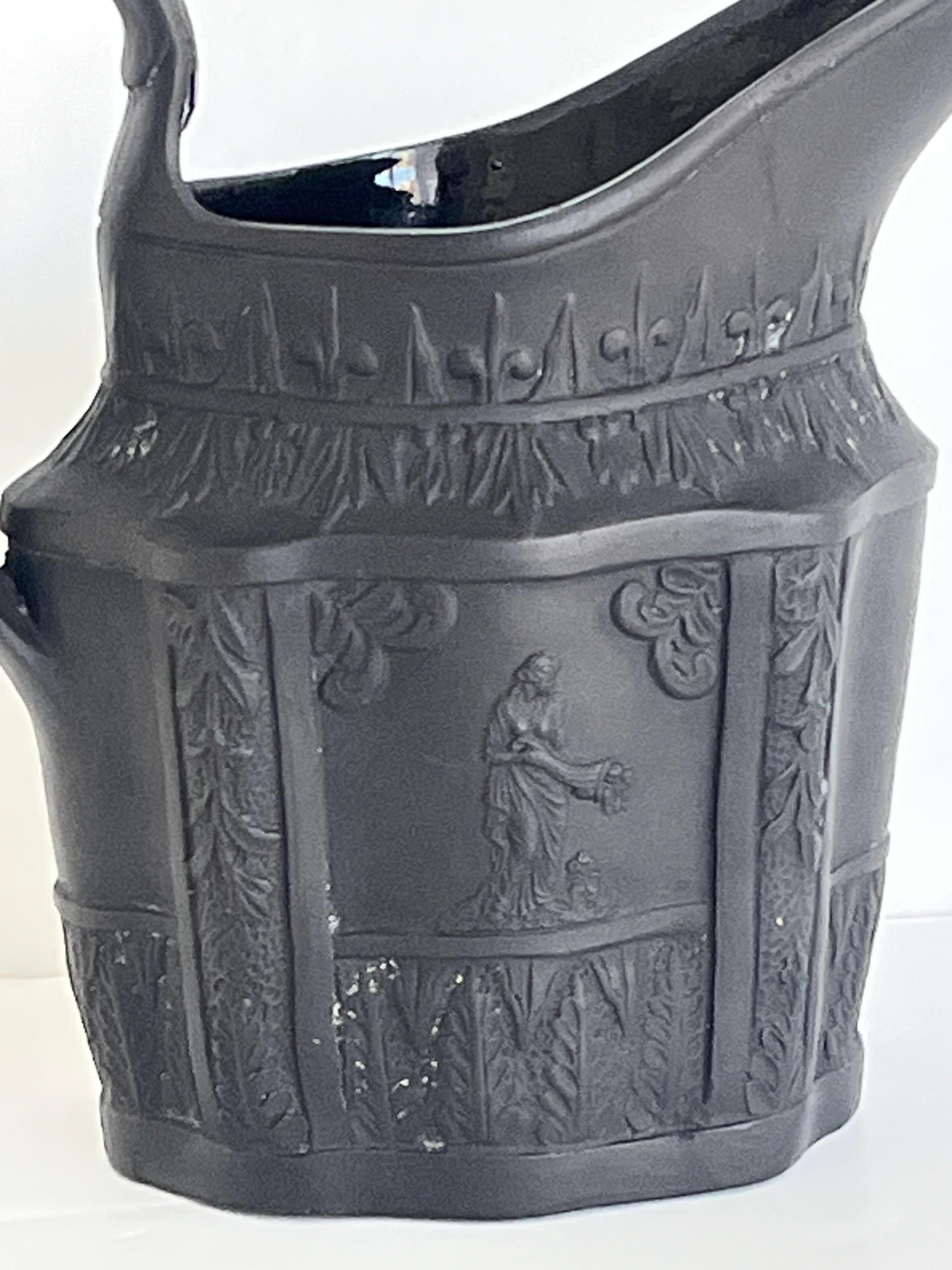 Georgianischer schwarzer Basaltkrug von Turner, Englisch um 1800 im Angebot 9