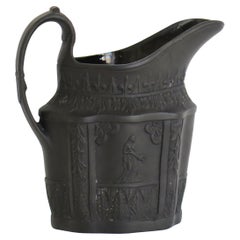 Georgian Black Basalt Creamer Jug by Turner, English circa 1800