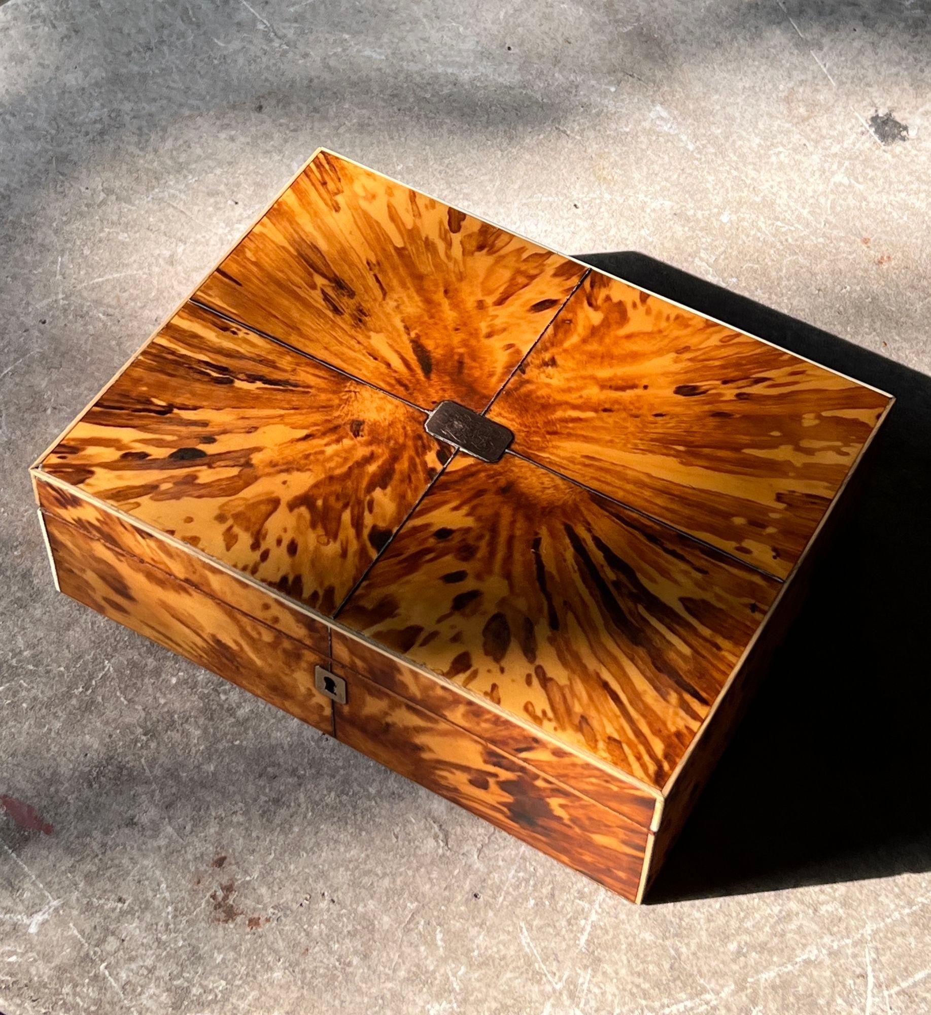 Late 18th Century Georgian Blonde Tortoiseshell Box