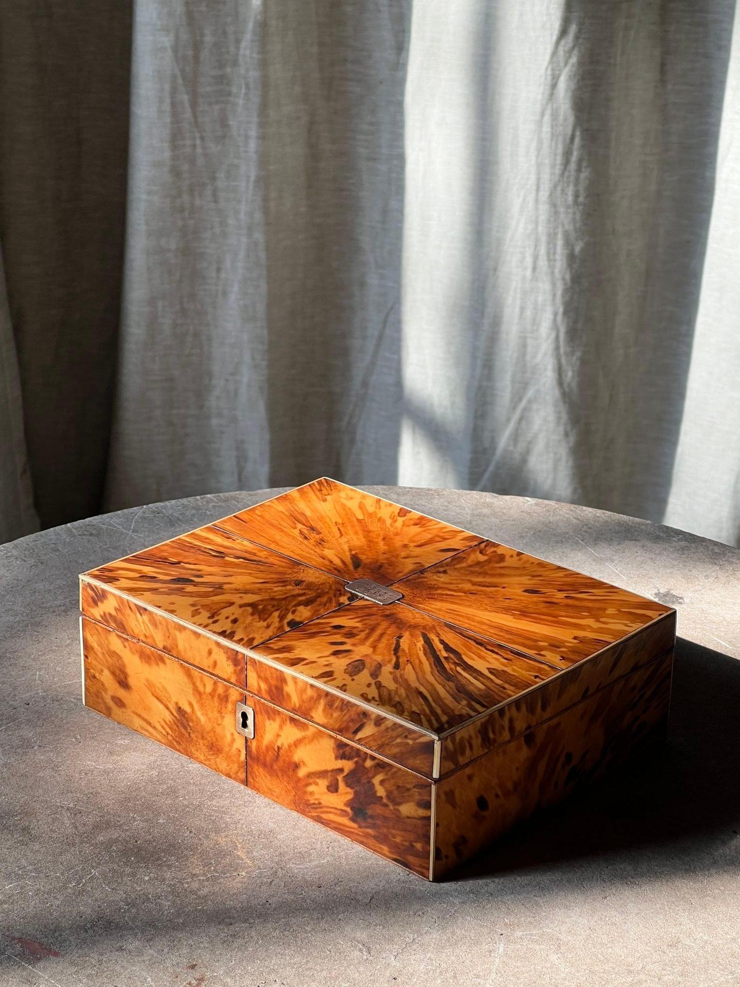 Tortoise Shell Georgian Blonde Tortoiseshell Box