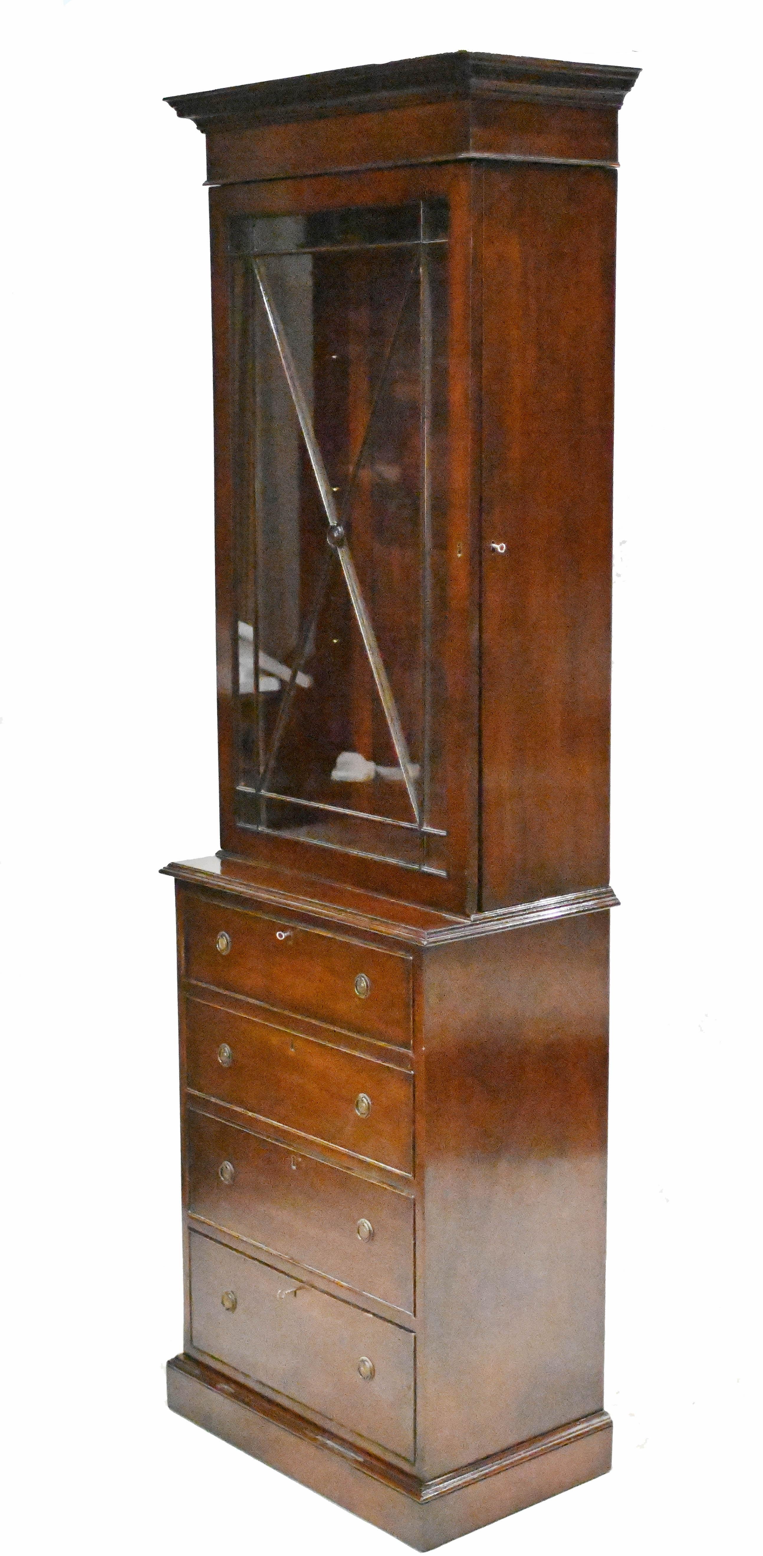 Georgian Bookcase Display Cabinet Period Antiques For Sale 5