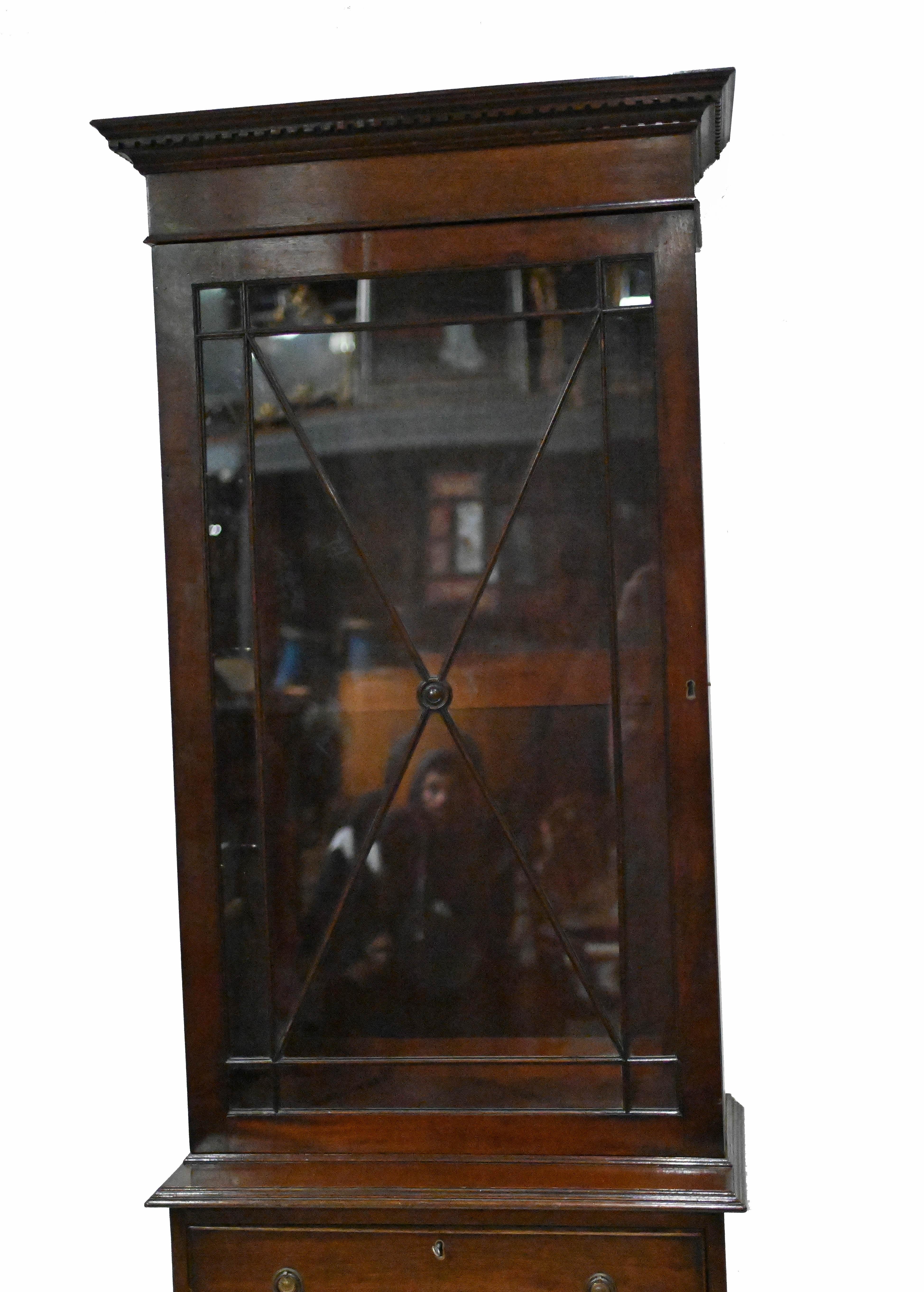 Georgian Bookcase Display Cabinet Period Antiques In Good Condition For Sale In Potters Bar, GB
