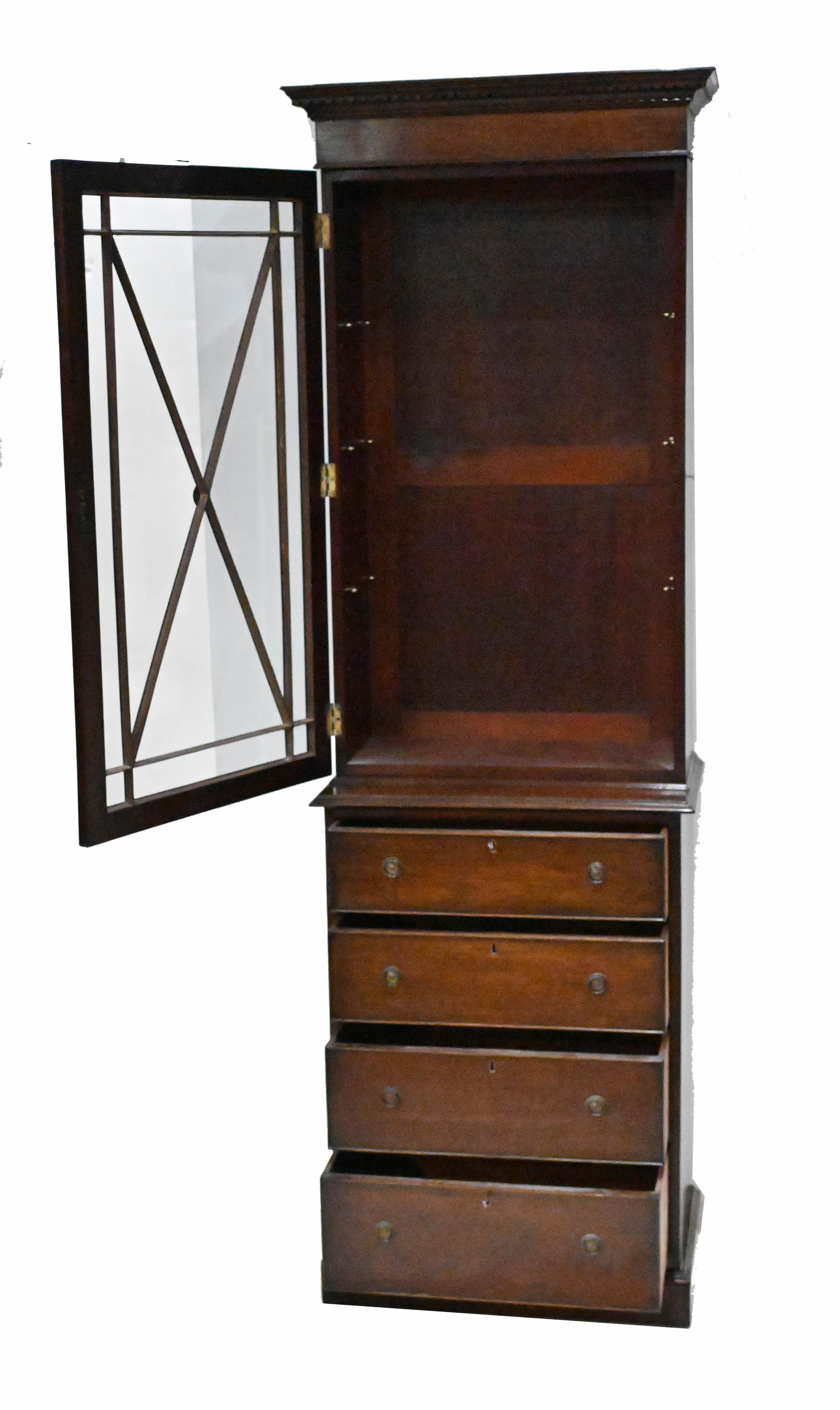 Georgian Bookcase Display Cabinet Period Antiques For Sale 1