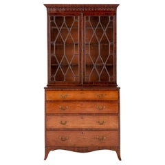 Georgian Bookcase Mahogany Library Cabinet Period Georgian Bookcase Mahogany Library Cabinet Period