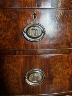 Georgian Bow Chested Chest of Drawers
