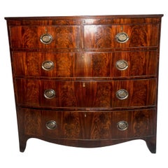 Georgian Bow Chested Chest of Drawers