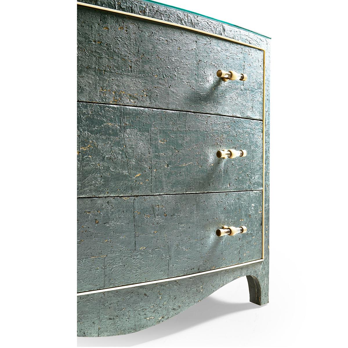 Contemporary Georgian Bow Front Bedside Chest For Sale