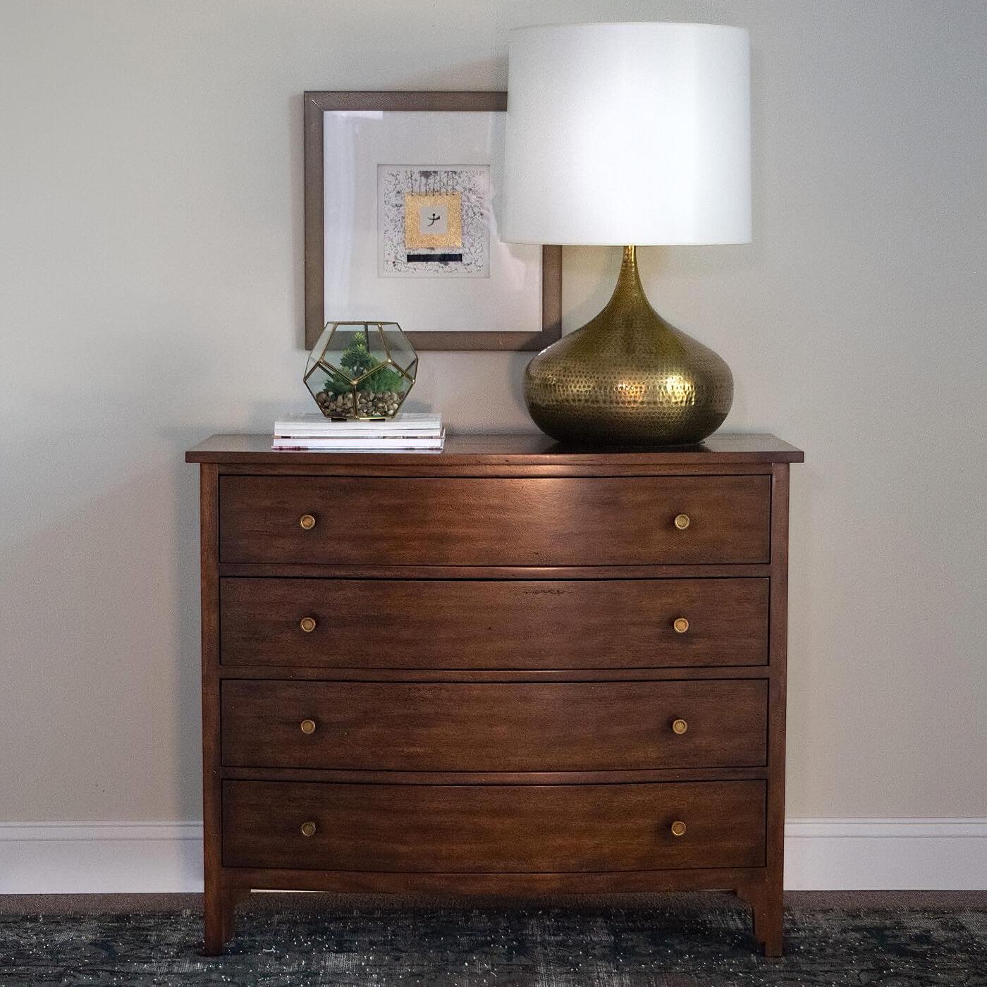 bow front dresser antique