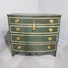 Georgian Bow Front Painted Chest of Drawers
