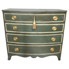 Georgian Bow Front Painted Chest of Drawers