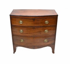 Georgian Bow Fronted Chest Mahogany 1820
